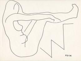  Rózsahegyi, György - Nude Pulling Her Legs (1976)